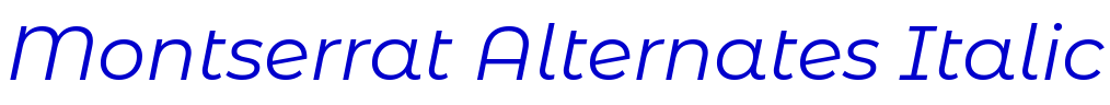 Montserrat Alternates Italic шрифт